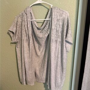 Maurices Light Gray Knit Cardigan